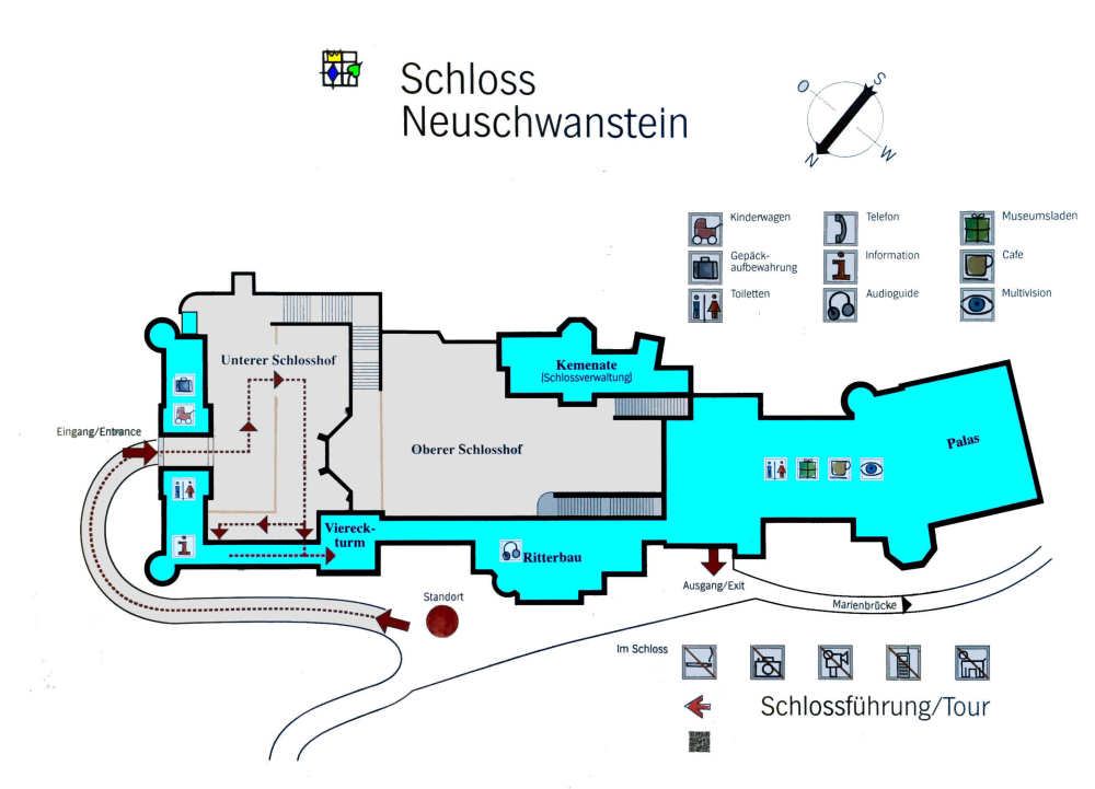 Mappa del Castello di Neuschwanstein