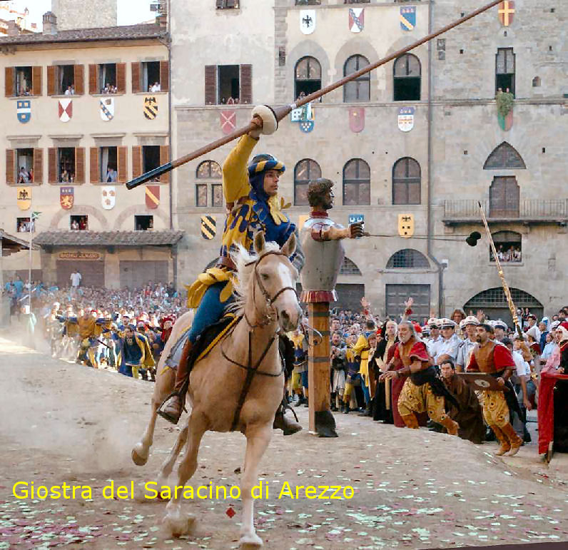 Giostra di settembre del Saracino di Arezzo - Cavaliere Luca Veneri