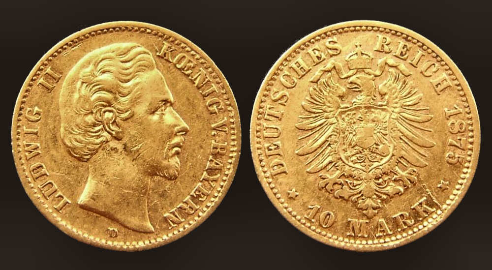 Ludwig II - 10 Marchi d'oro